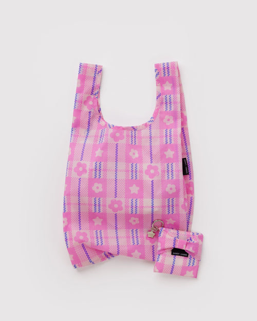 Baby Bow Baggu - Market Plaid Pink